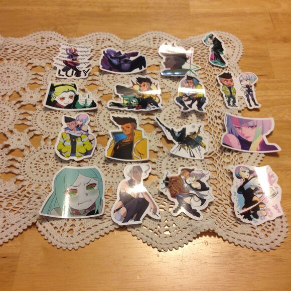 Cyberpunk Edgerunner cellphone stickers bundle - Picture 1 of 8